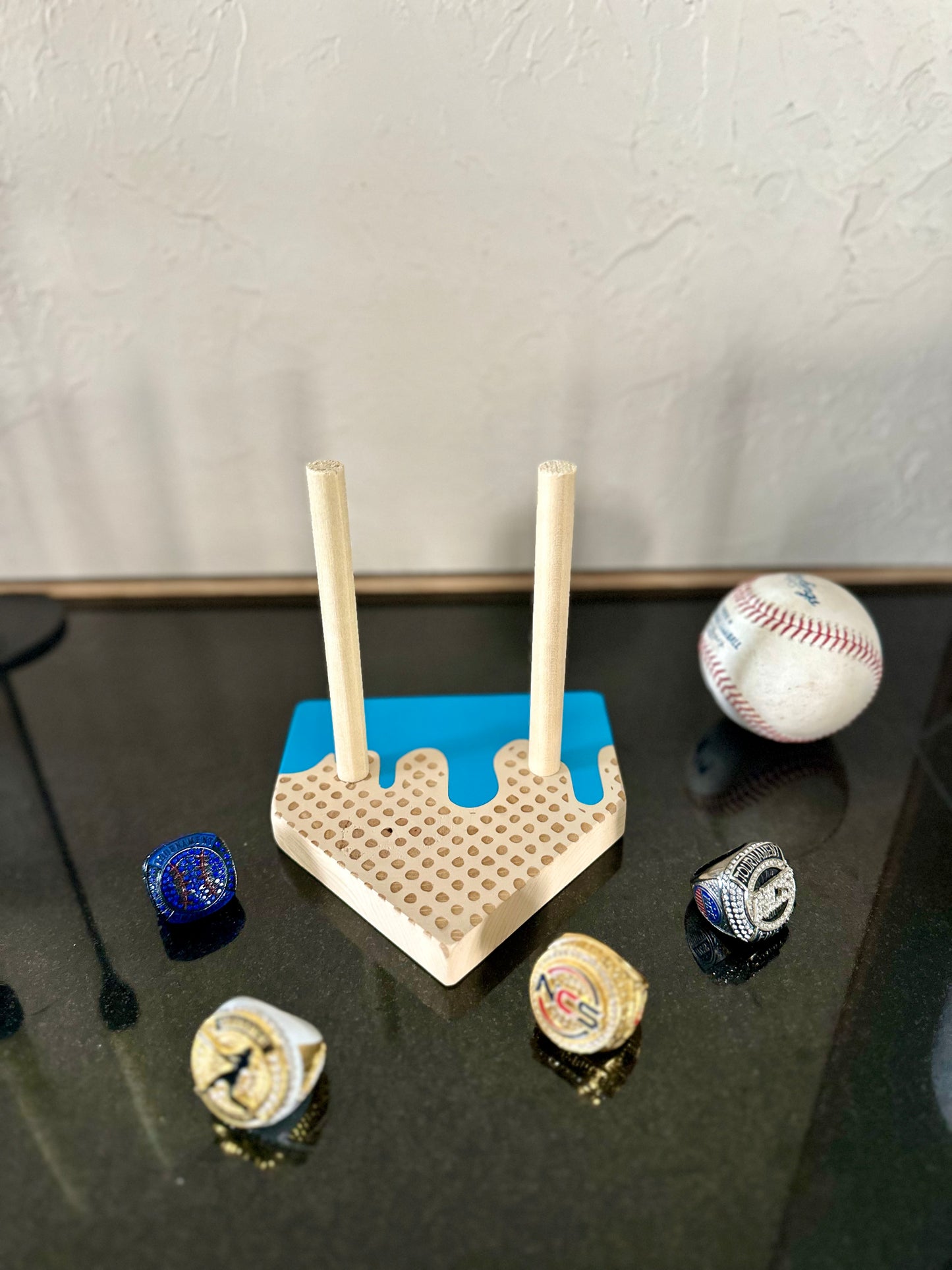 Drip Baseball Ring Holder