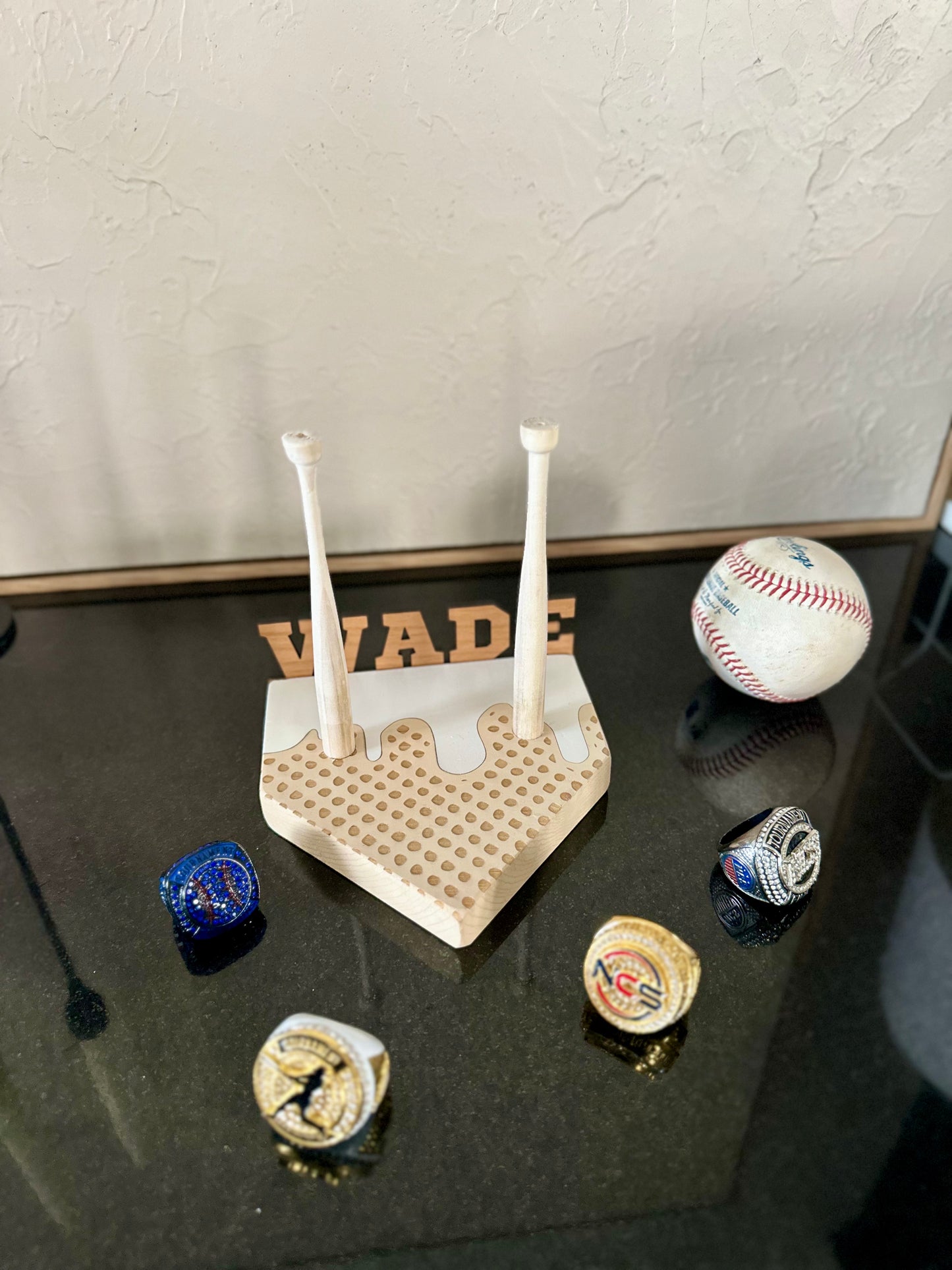Drip Baseball Ring Holder
