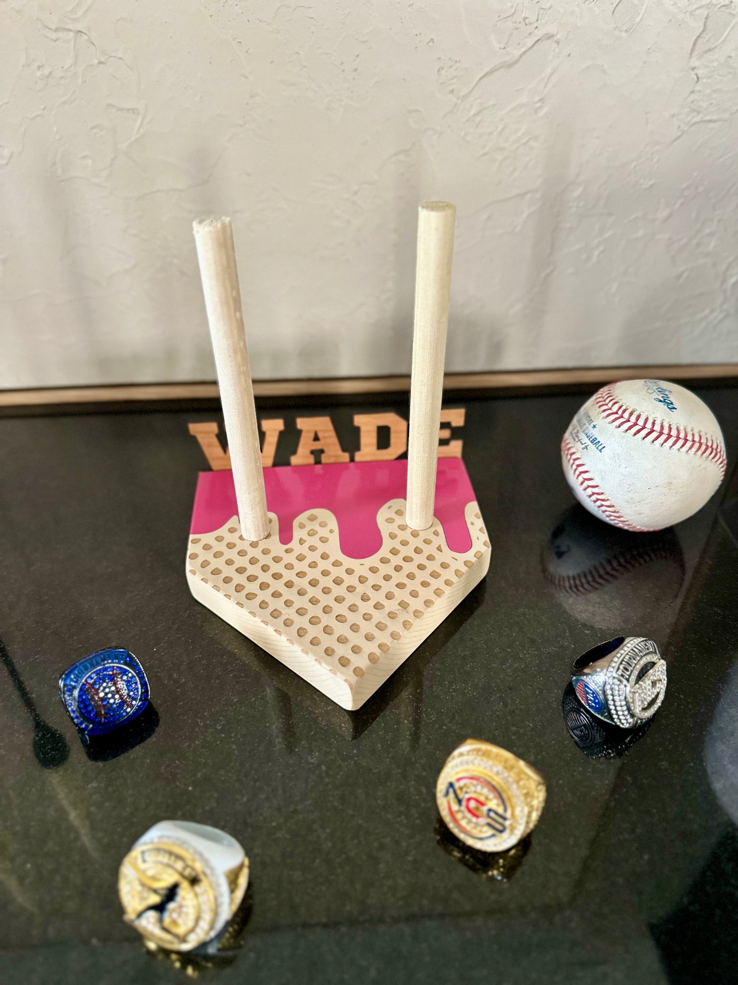 Drip Baseball Ring Holder